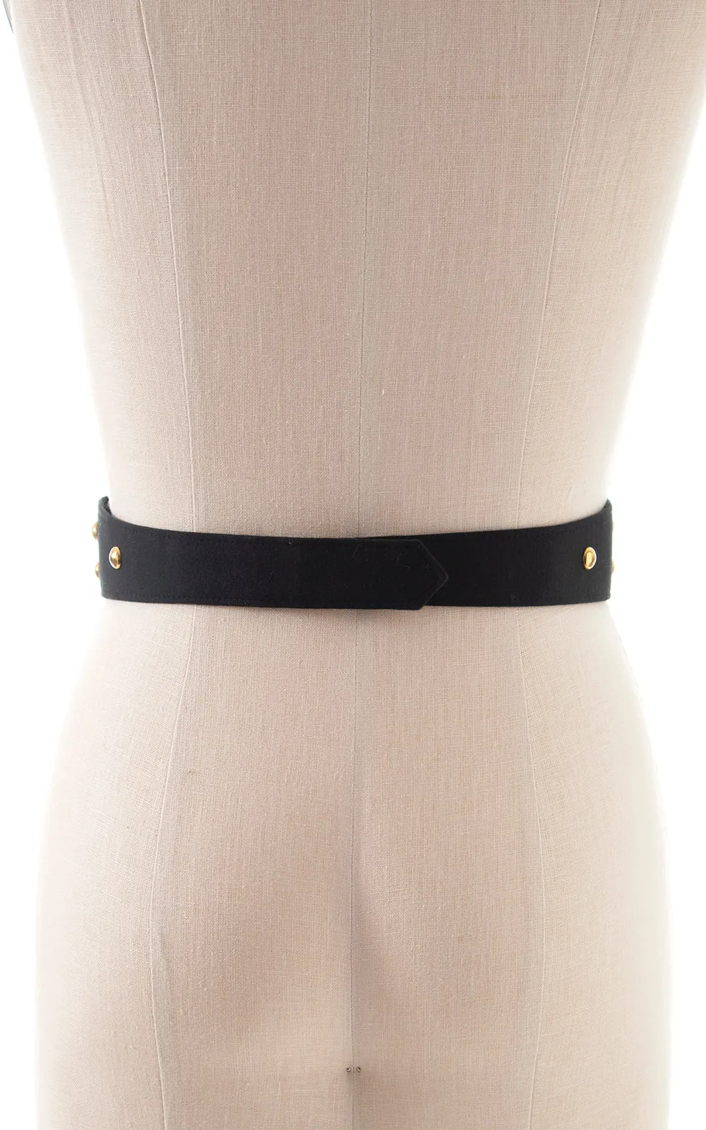 1980s does 1950s Studded Black Cinch Belt | large