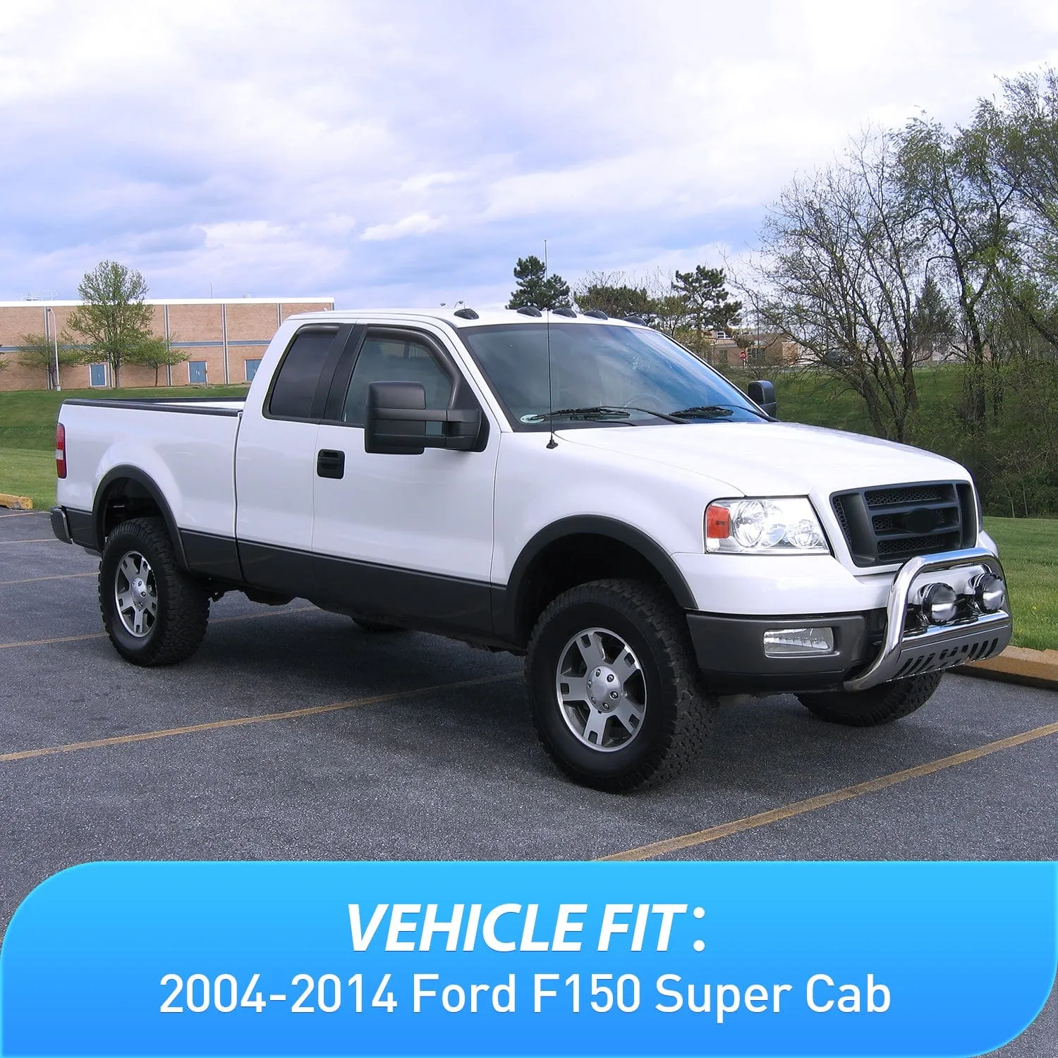 2004-2014 Ford F150 Super Cab Rain Guards Acrylic 4Pcs