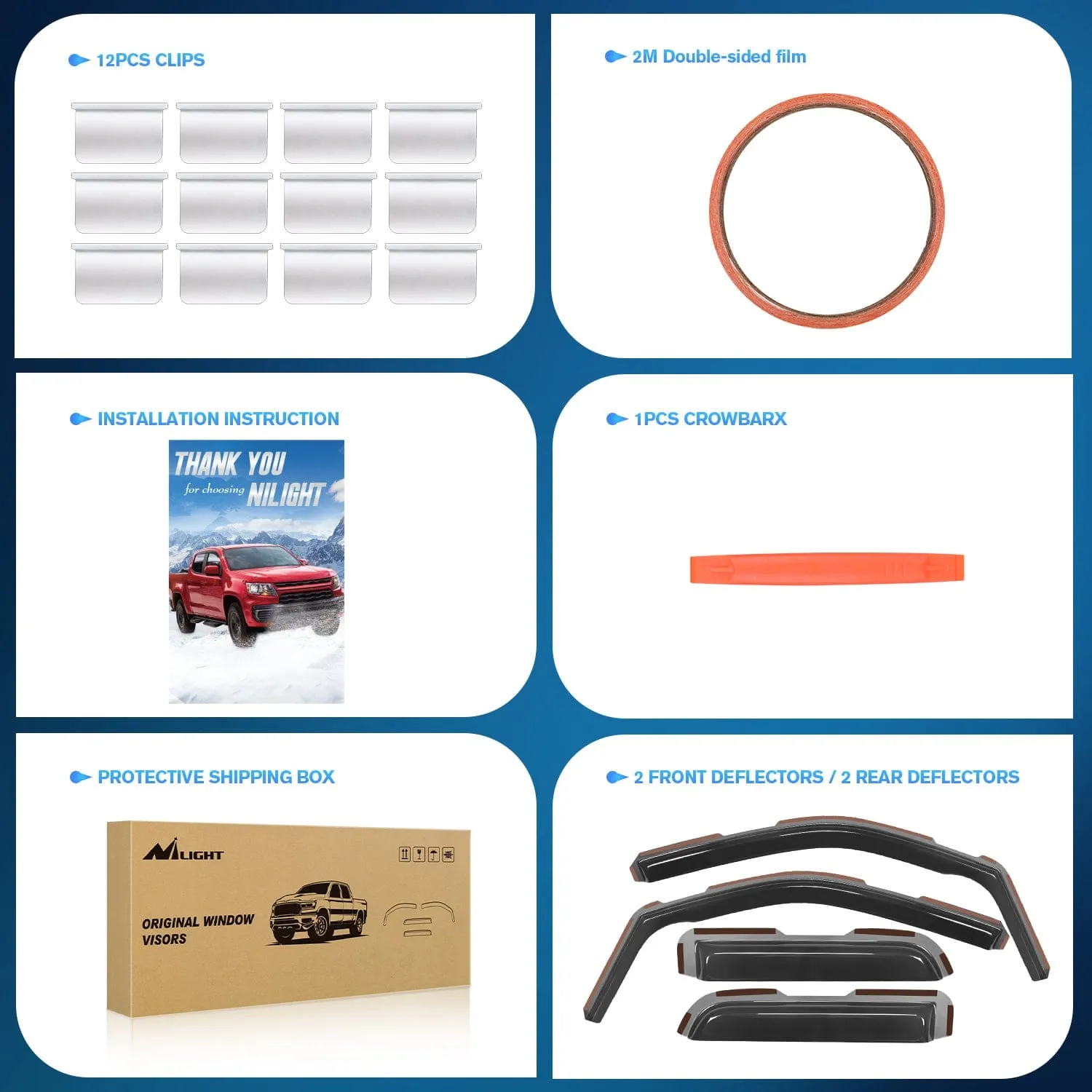 2004-2014 Ford F150 Super Cab Rain Guards Acrylic 4Pcs