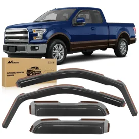 2004-2014 Ford F150 Super Cab Rain Guards Acrylic 4Pcs