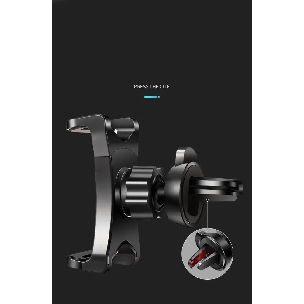 3 in 1 Car GPS Smartphone Holder: Dashboard / Visor Clamp   AC Grid Clip for Explay Infinity II - Black