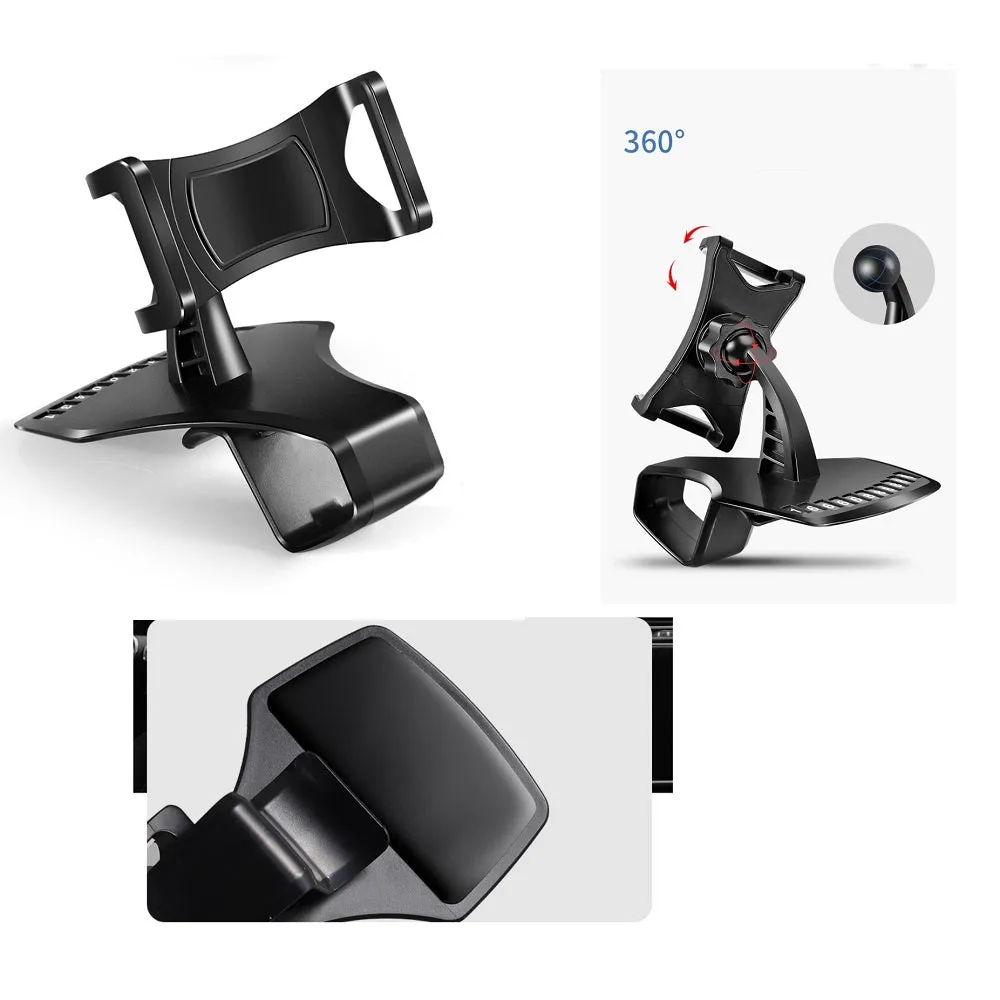 3 in 1 Car GPS Smartphone Holder: Dashboard / Visor Clamp   AC Grid Clip for Explay Infinity II - Black