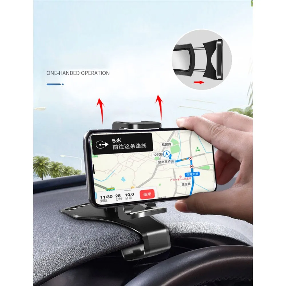 3 in 1 Car GPS Smartphone Holder: Dashboard / Visor Clamp   AC Grid Clip for Explay Infinity II - Black