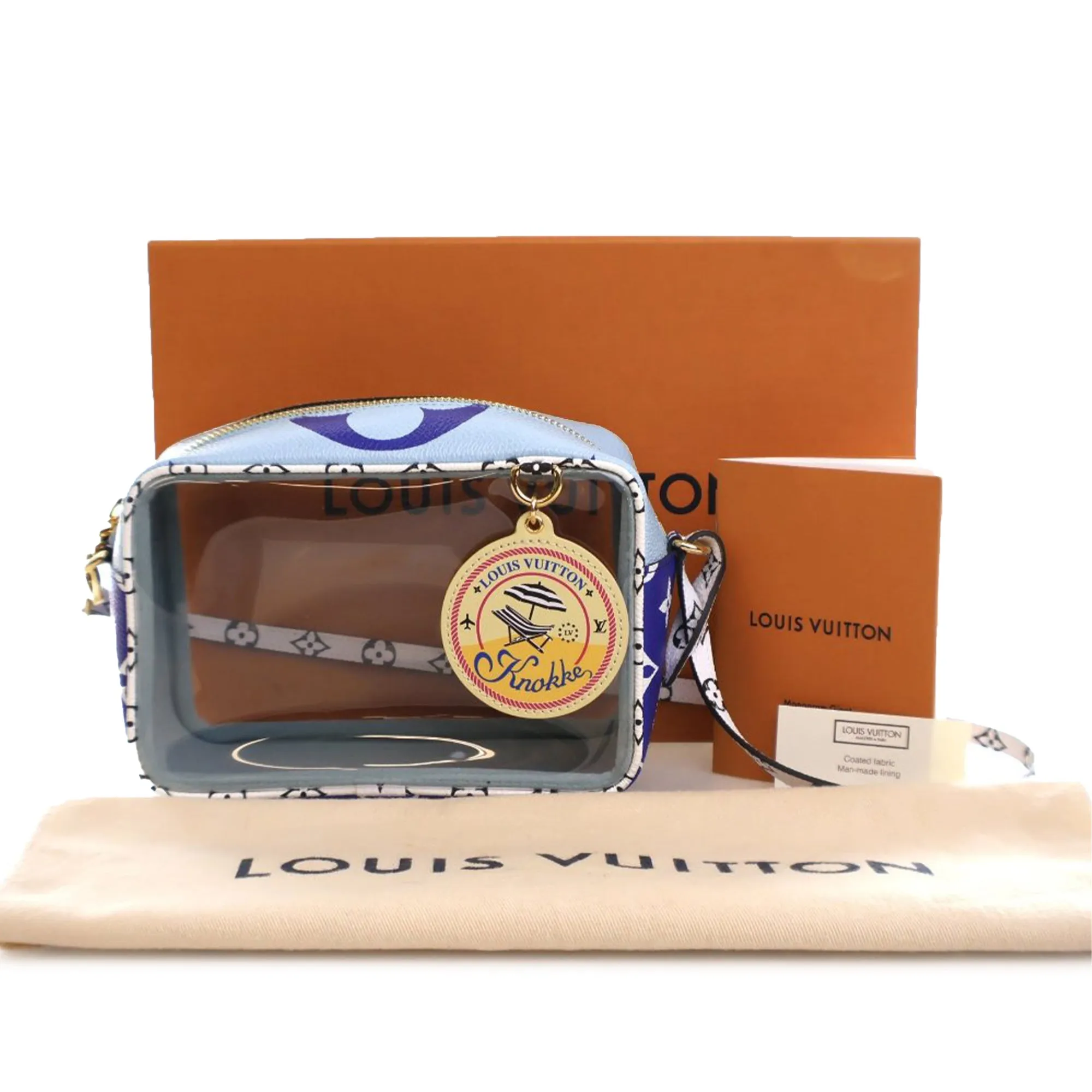 Blue Louis Vuitton Monogram Giant Beach Pouch Shoulder Bag