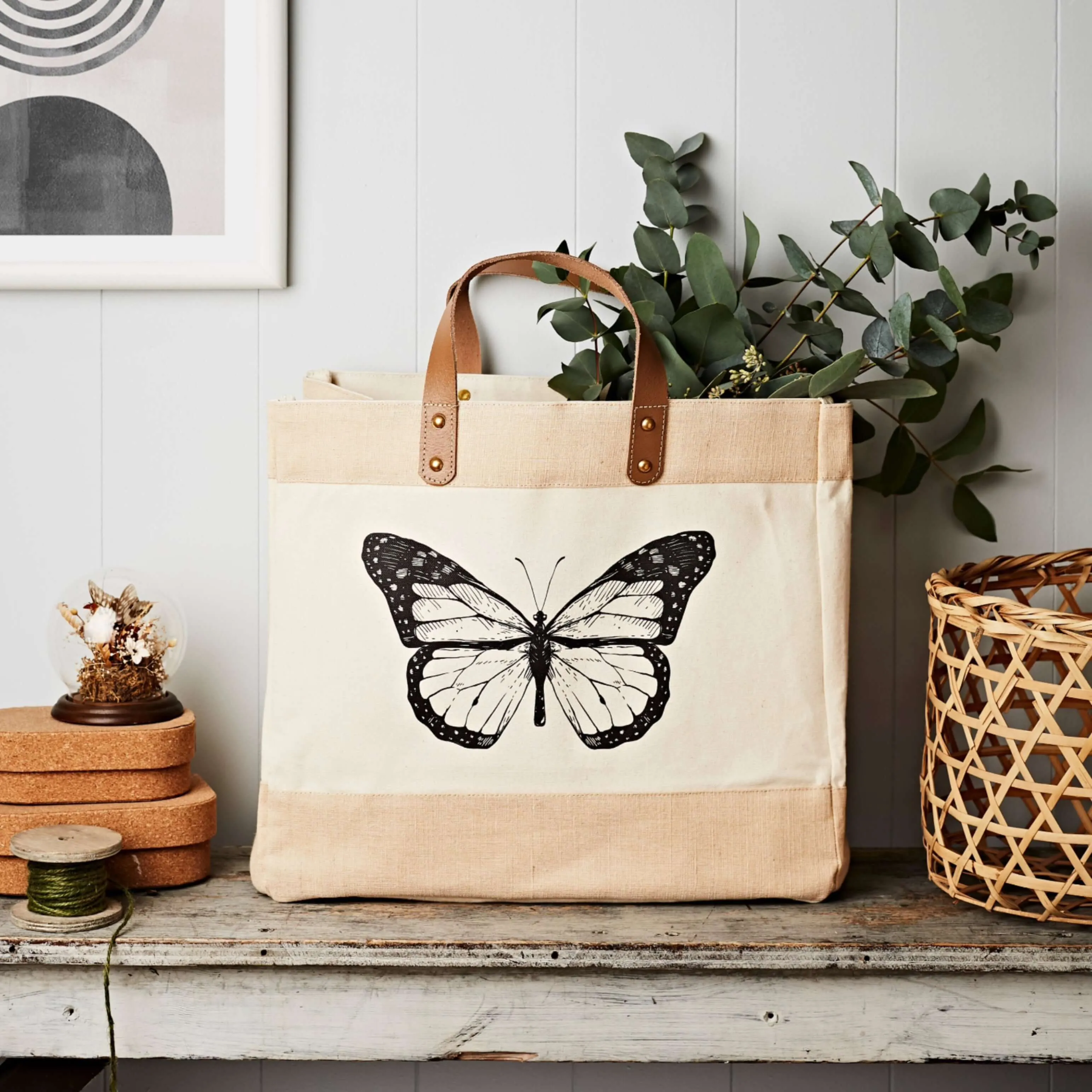 Butterfly Market Tote - Canvas