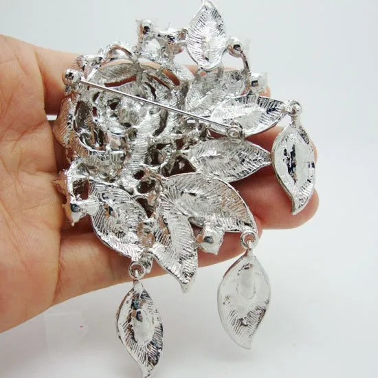 Elegant Broch Pin Bridal Brooch Bigger Bigger Size - Silver