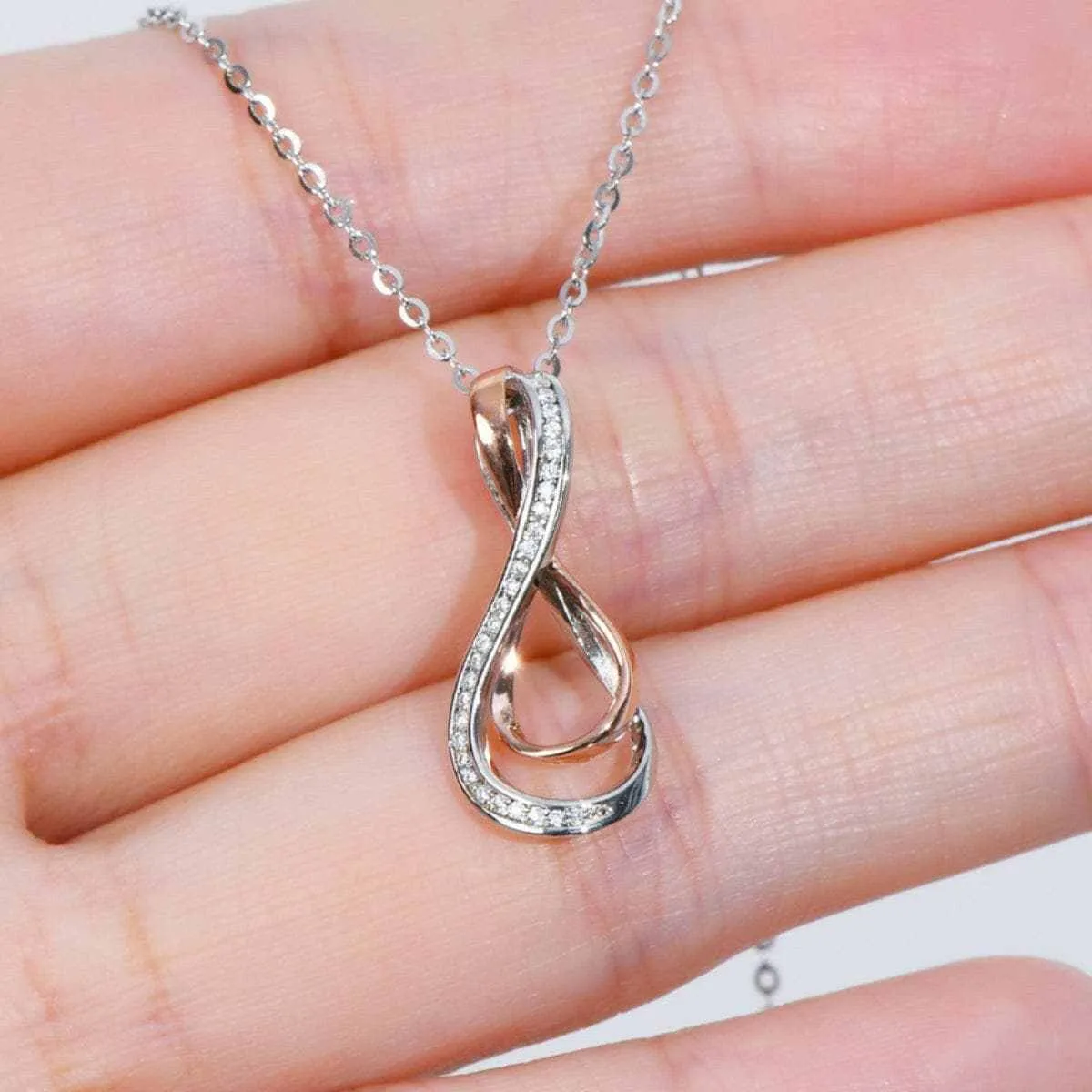 Elegant Moissanite Infinity Pendant