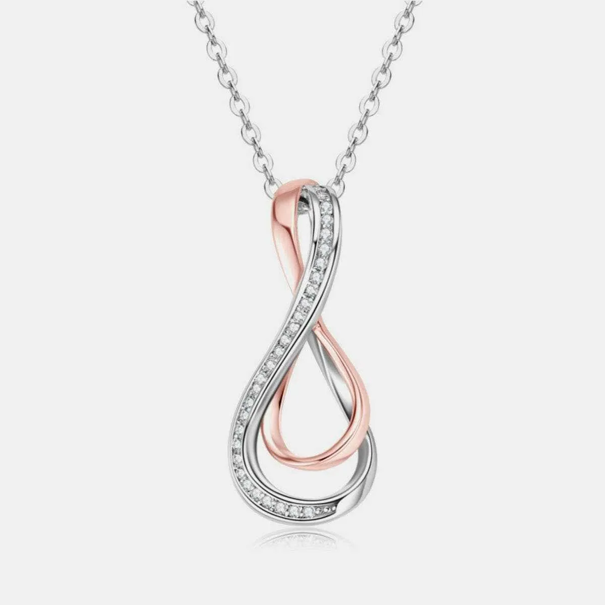 Elegant Moissanite Infinity Pendant