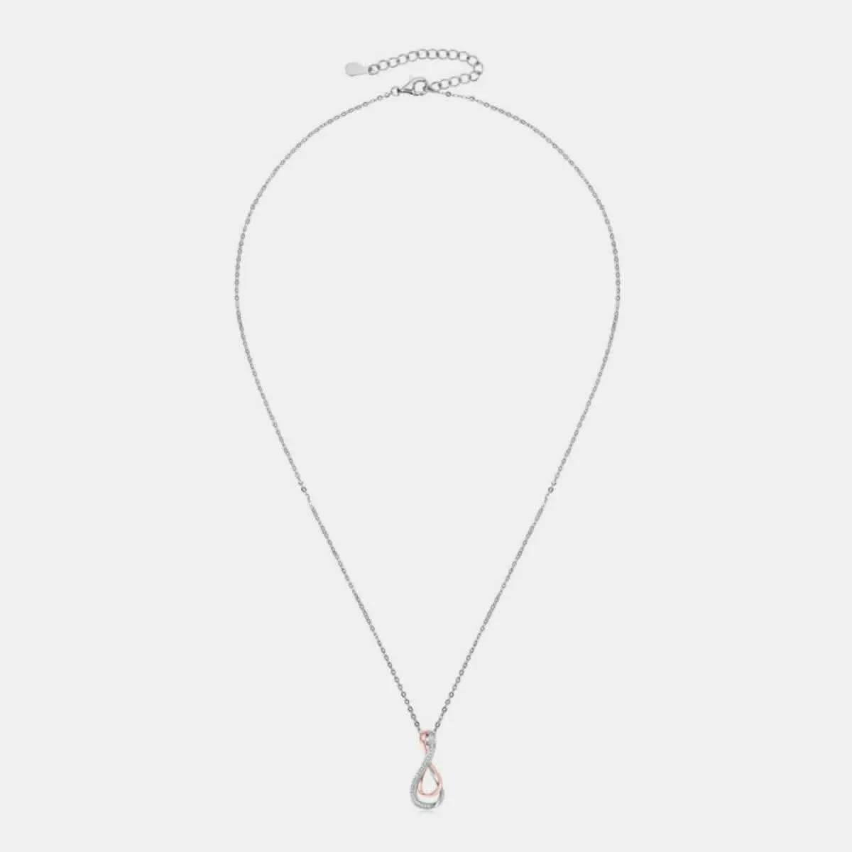 Elegant Moissanite Infinity Pendant