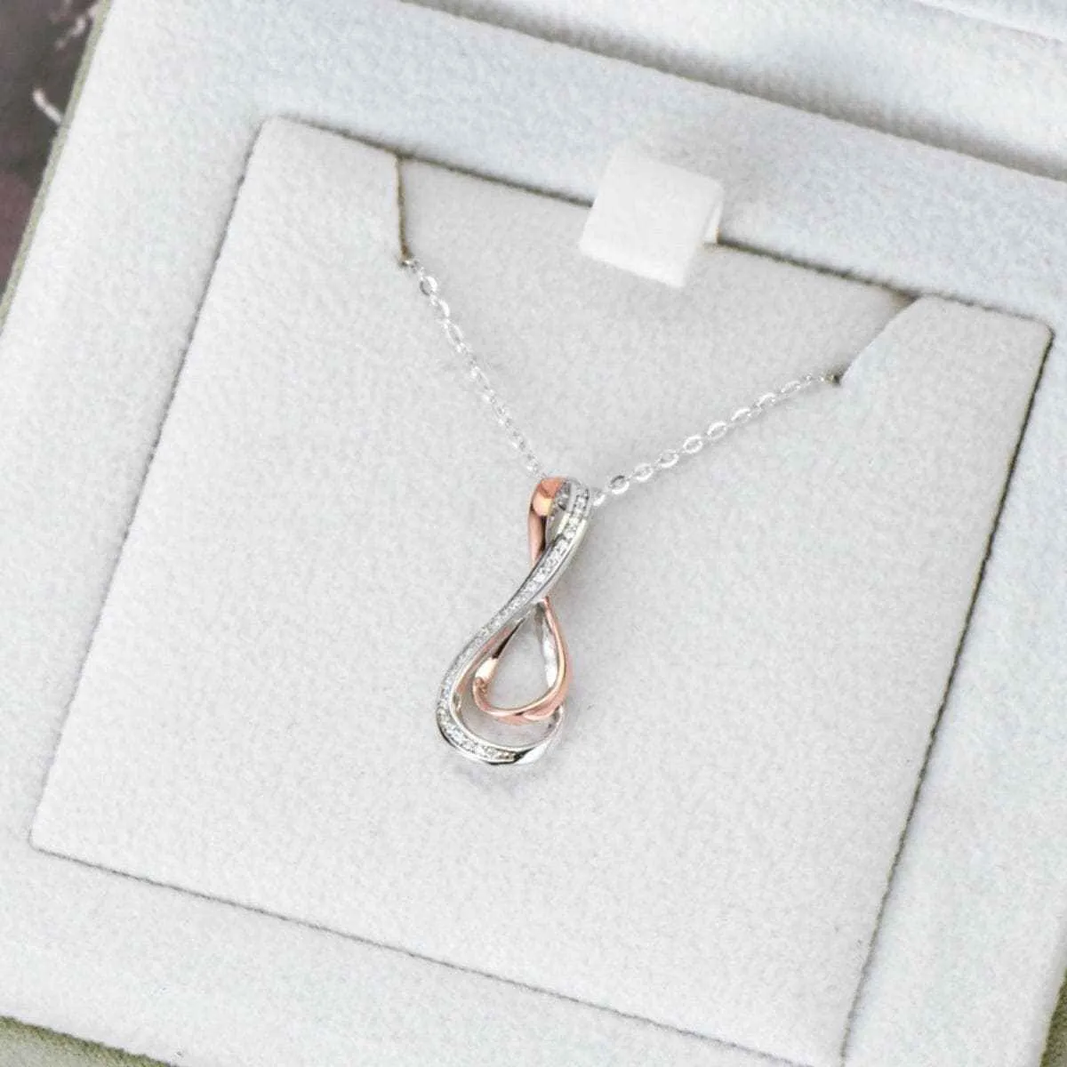Elegant Moissanite Infinity Pendant