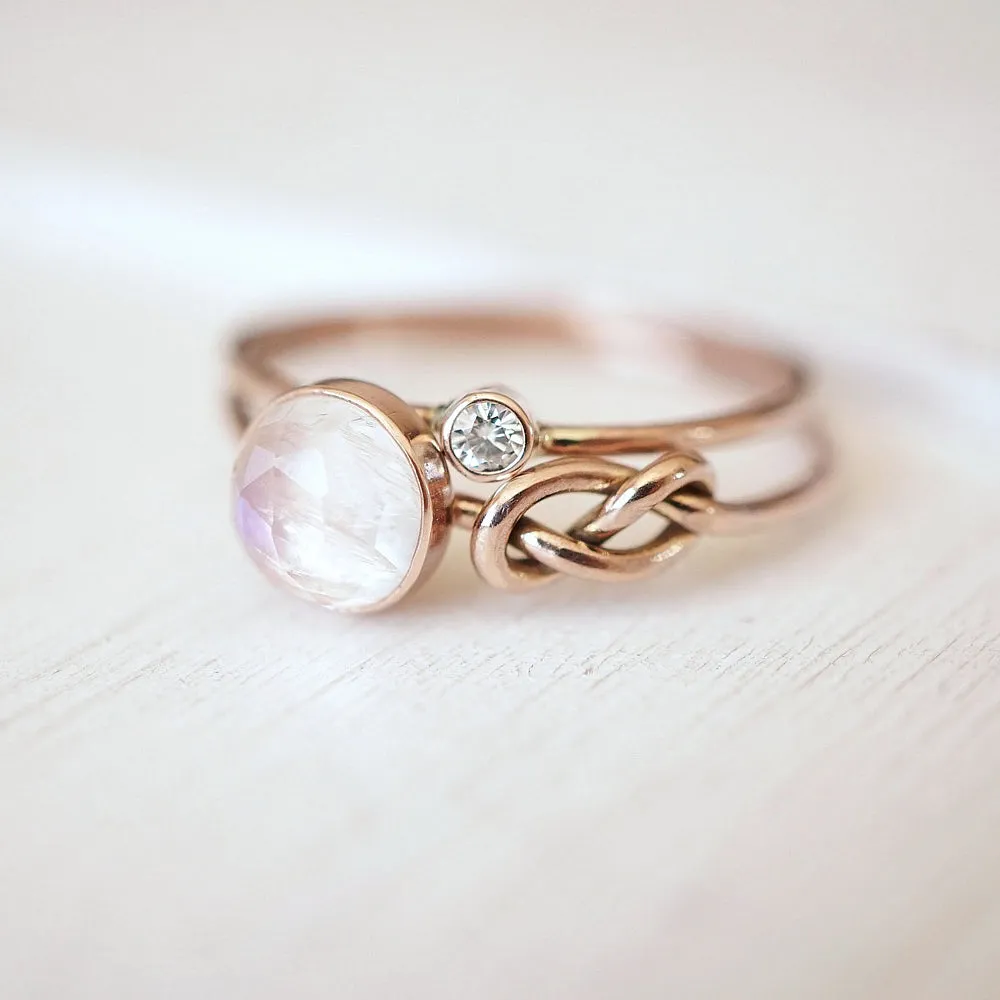 Infinity Knot Ring Engagement Ring