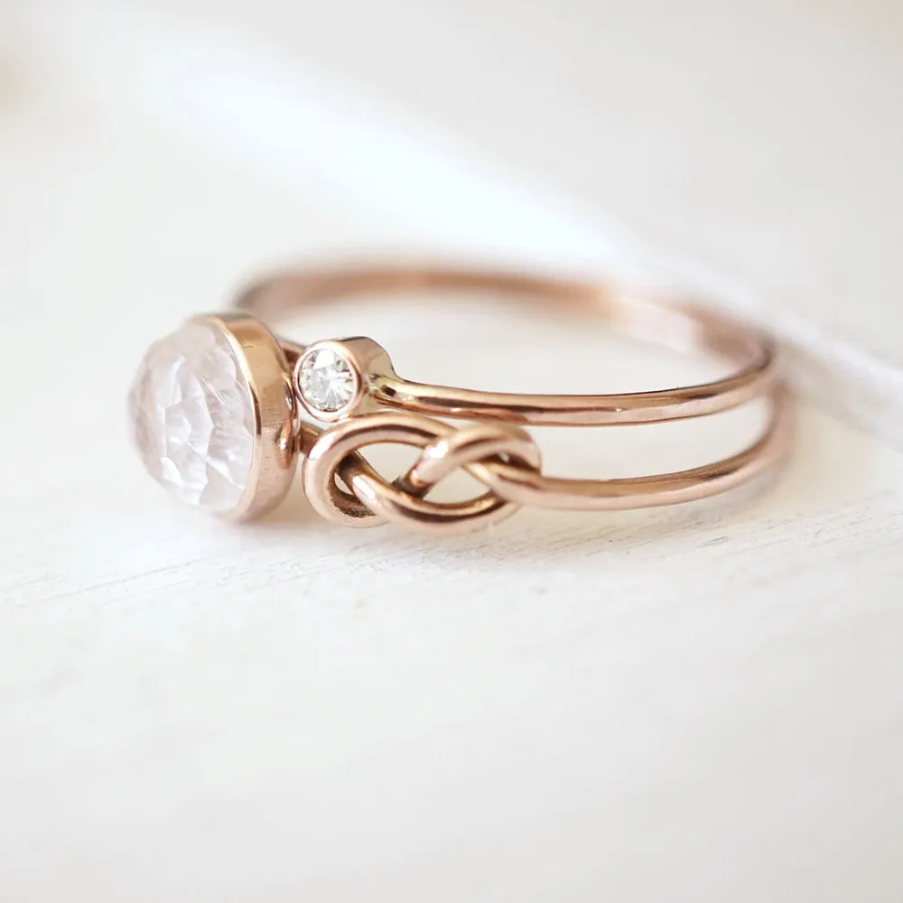 Infinity Knot Ring Engagement Ring