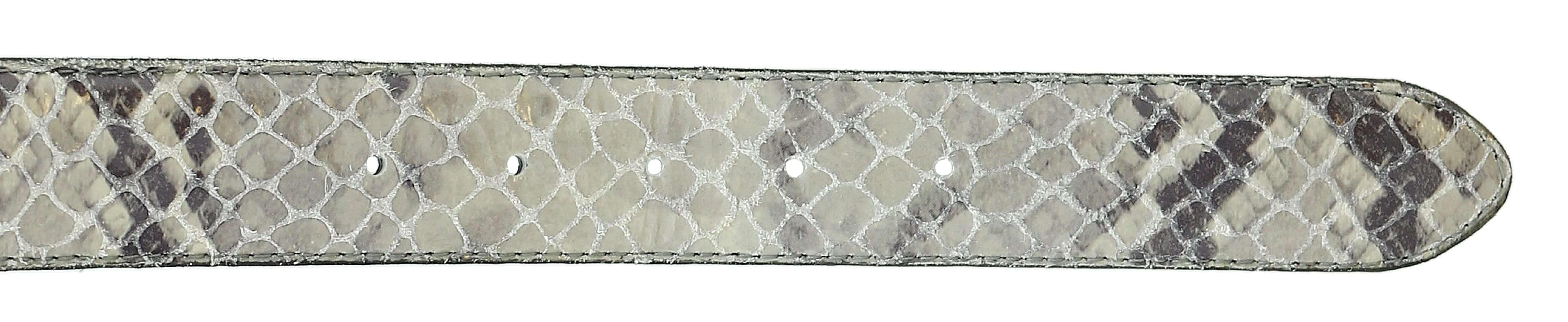 Pierre Cardin Grey Python Embossed Classic D-Ring Adjustable Belt Adjustable Mens Belt-