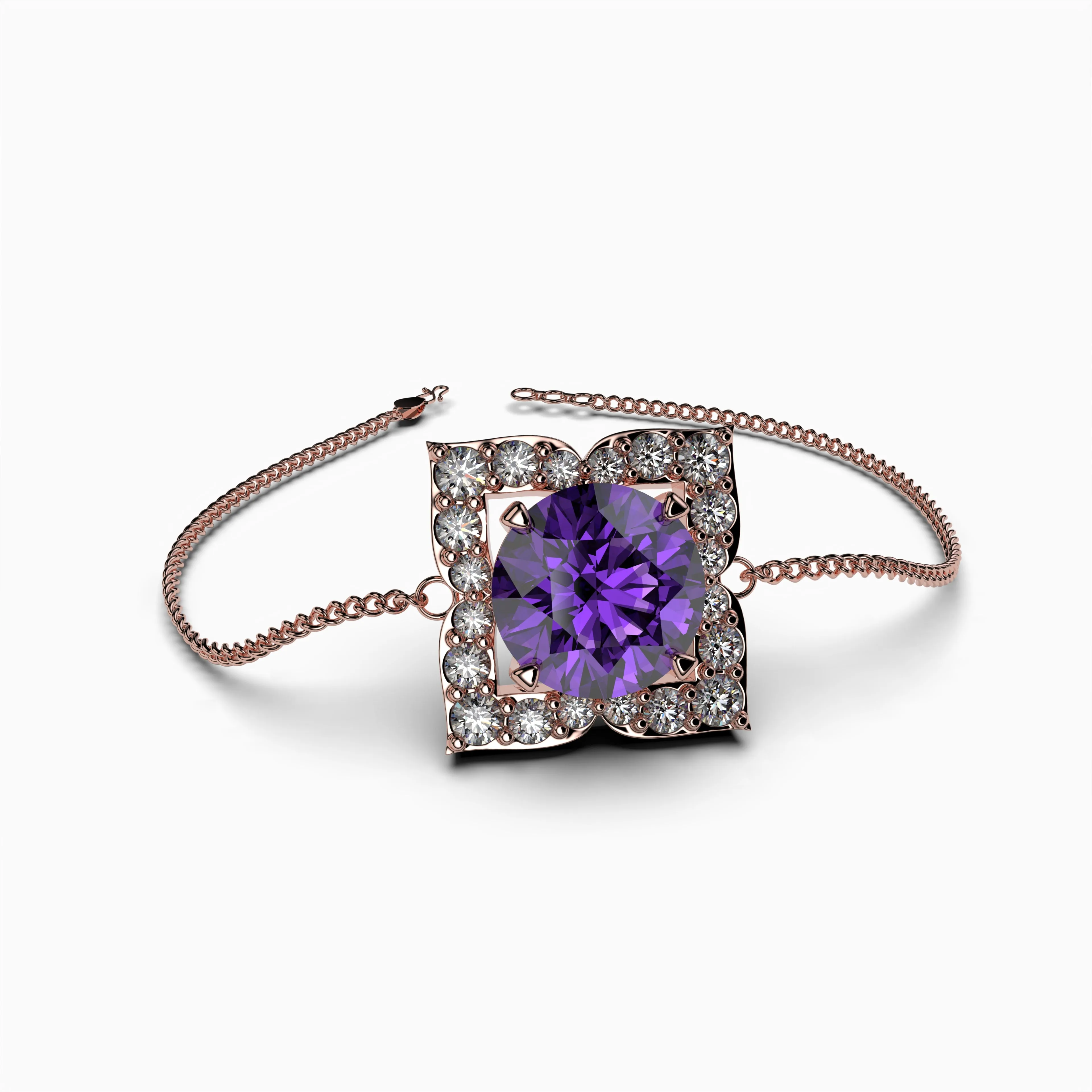 Purple Amethyst Bracelets - Natalie