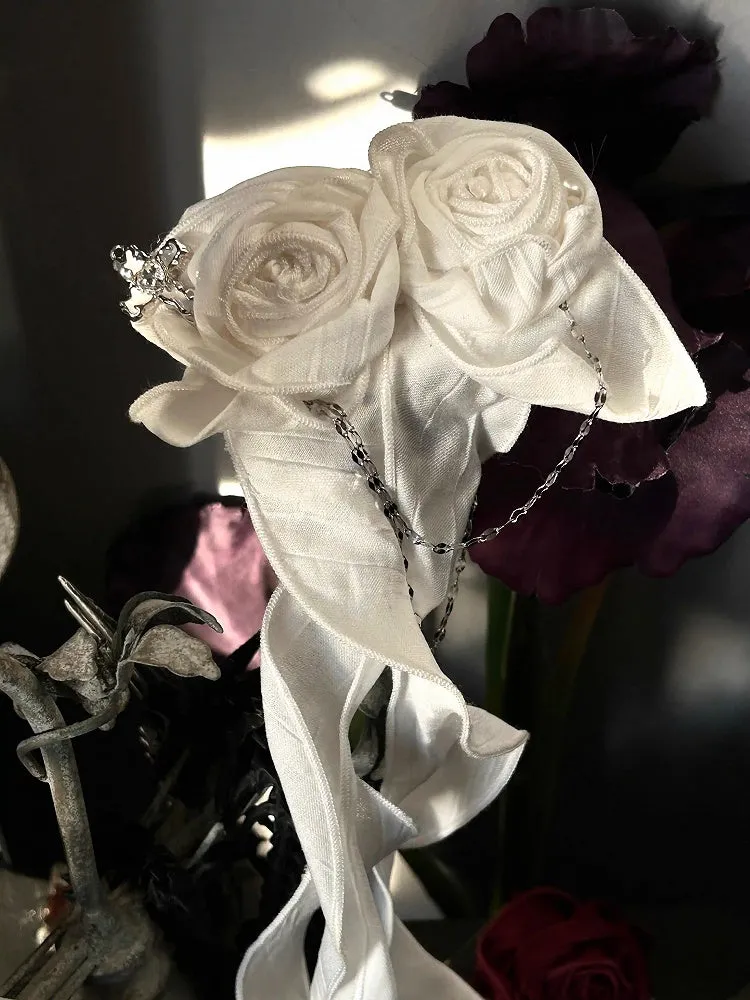 Red/White/Dark Blue/Pink/Purple Gothic Lolita Rosette Brooch
