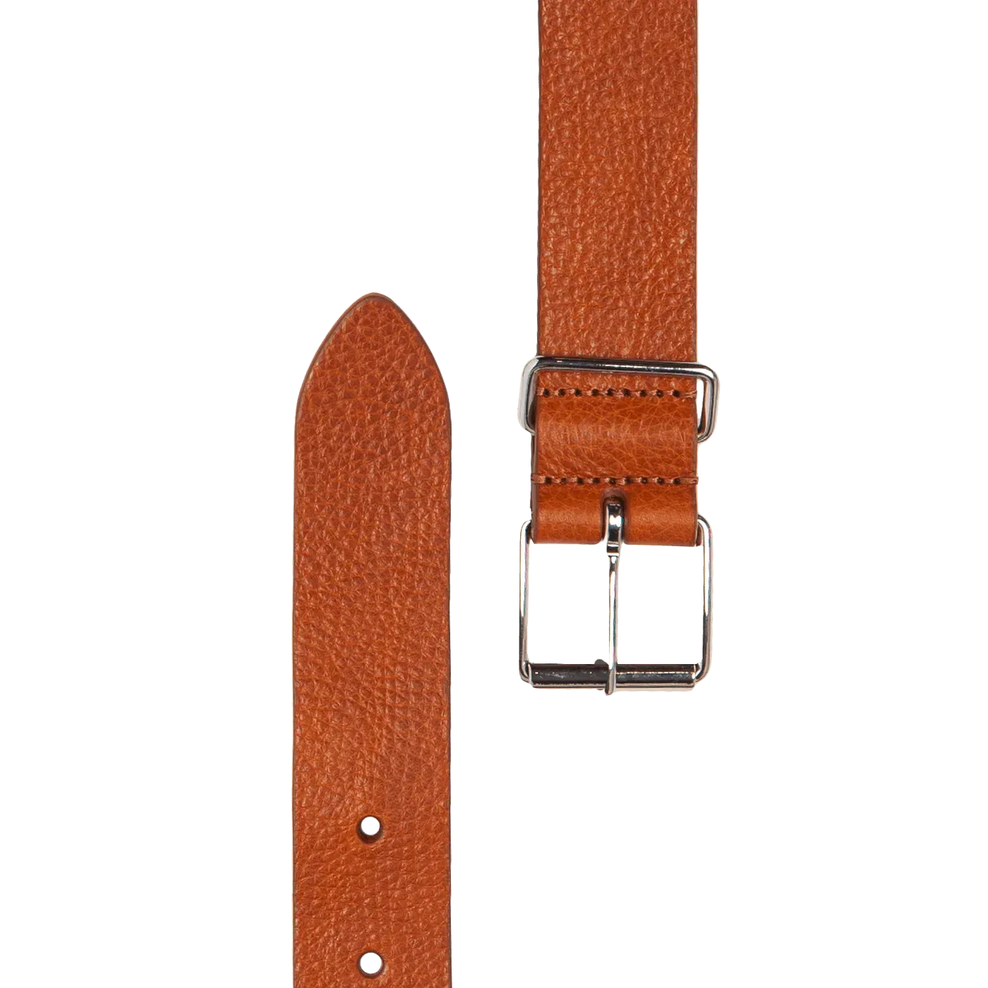 Slim Leather Belt - Light Brown