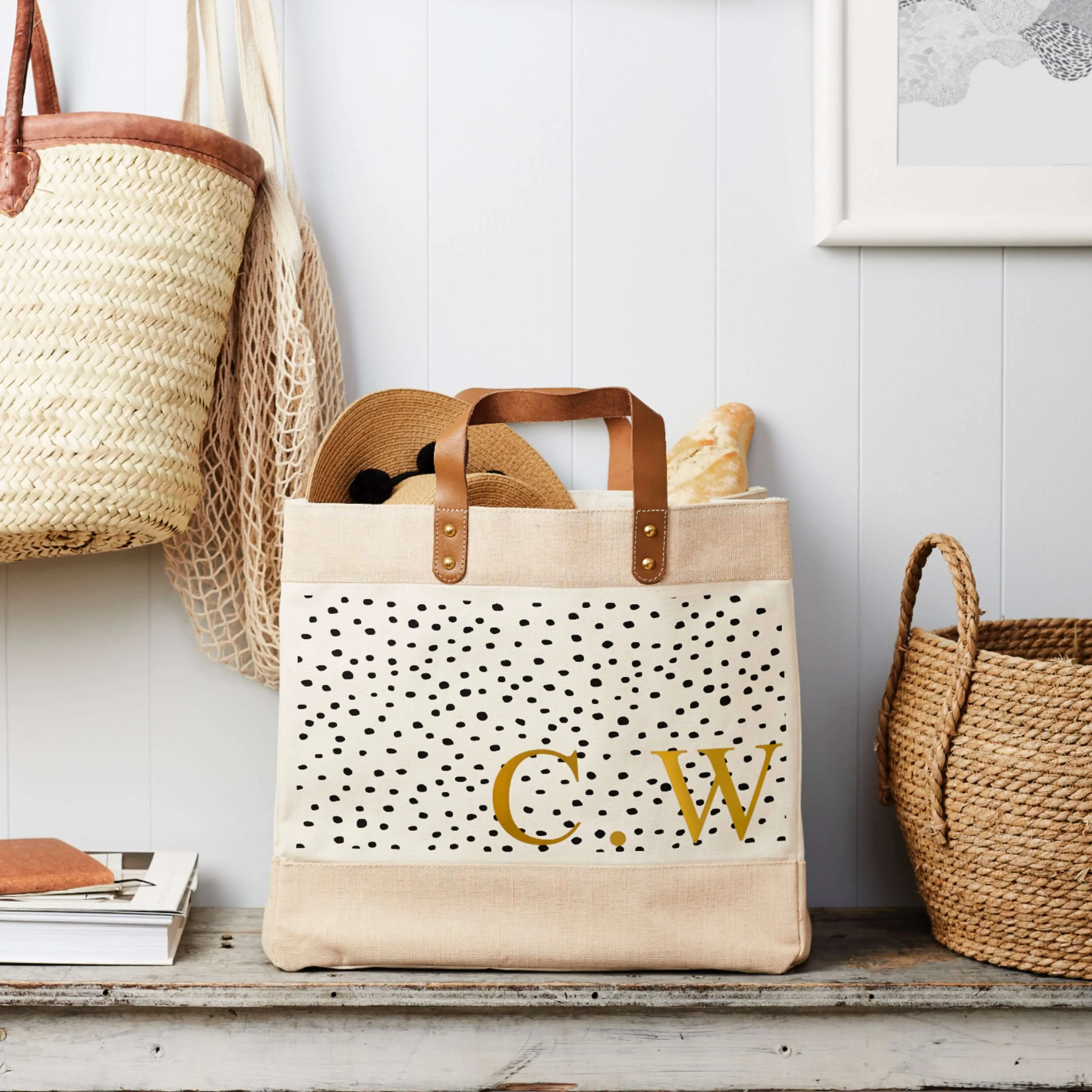 Spotty Market Tote - Canvas