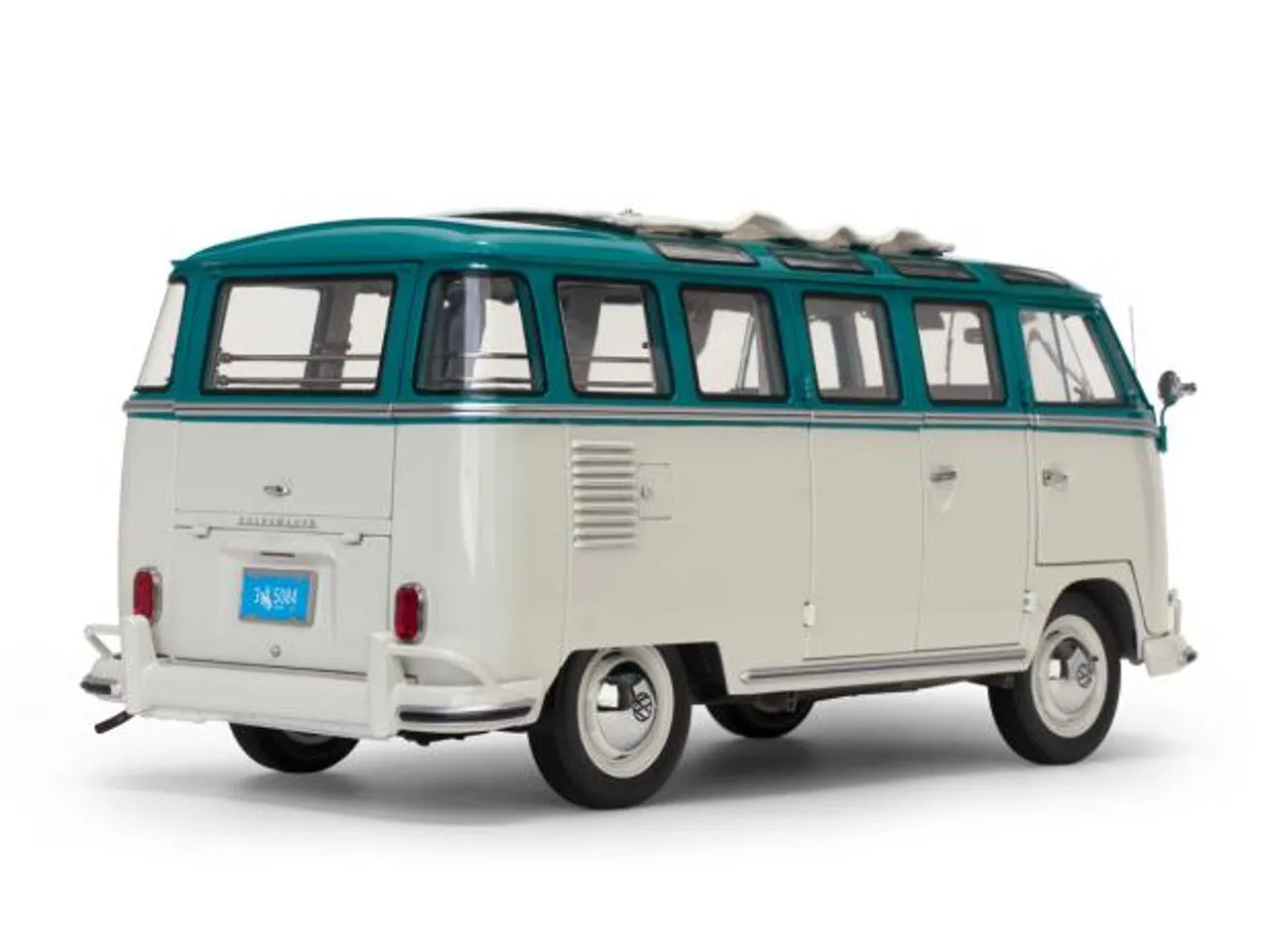 Sun Star 1962 Volkswagen Samba Bus - Blue/Beige Grey (custom) (1:12)