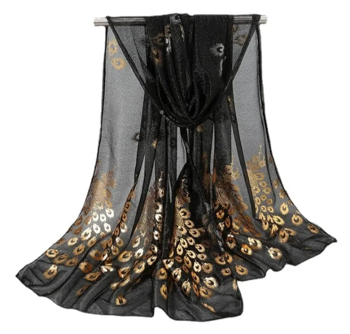 Women Glitter Thin Muffler Hijab Scarf   416901